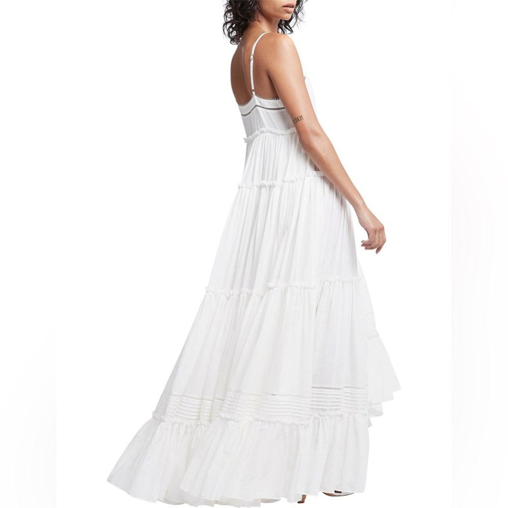 NWT AJE White Maxi summer Dress with gold buttons size 4 - Picture 2 of 7